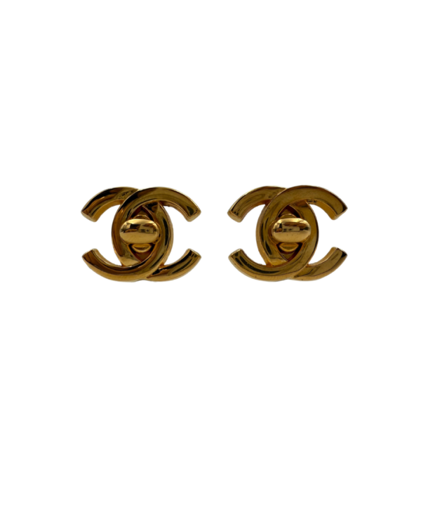 CHANEL Turnlock Coco Earrings 95A – Vintage Classic